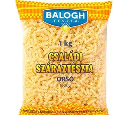 Balogh családi tojásnélküli száraztészta - Orsó 1kg