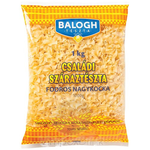 Balogh családi tojásnélküli száraztészta - Fodros nagykocka 1kg