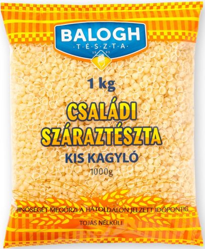 Balogh családi tojásnélküli száraztészta - Kiskagyló 1kg