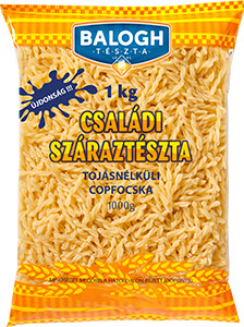 Balogh családi tojásnélküli száraztészta - Copfocska 1kg