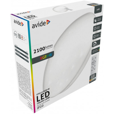 Avide Stella 24W RGB+W mennyezeti lámpa távirányítóval